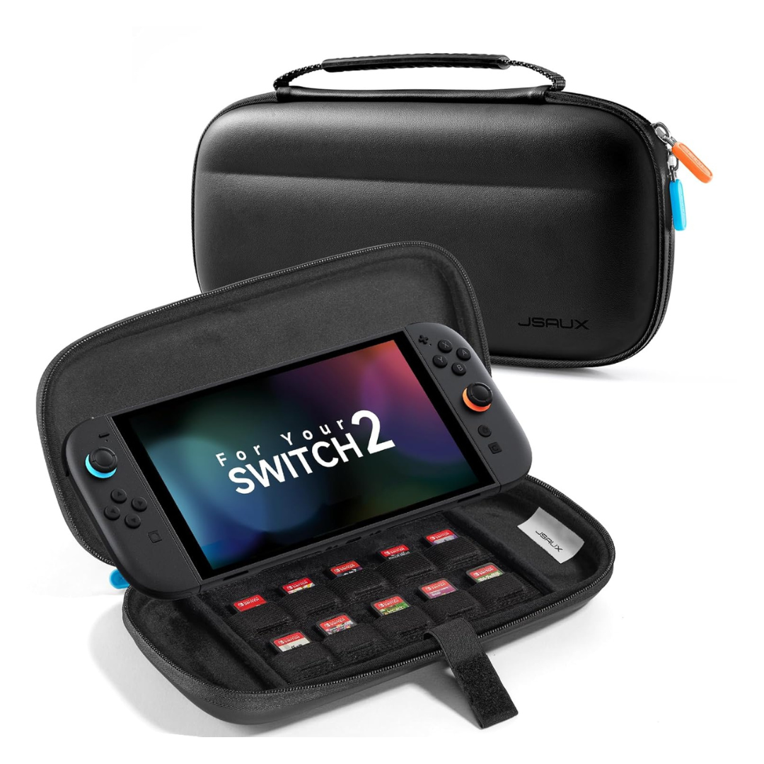 JSAUX Slim Carrying Case With 10 Game Slots For Nintendo Switch 2