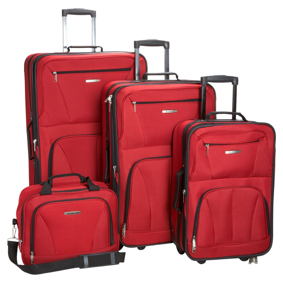 4-Piece Rockland Skate Wheels Softside Luggage Set (14/19/24/28")