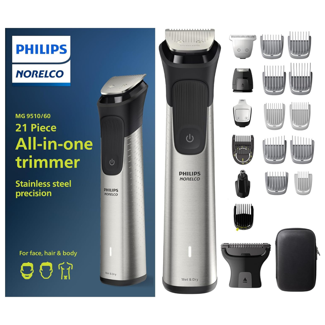 21-Piece Philips Norelco Multigroom 9000 Men's Electric Trimmer