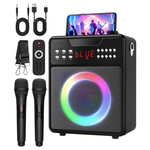 NBKLS Bluetooth Karaoke Machine With 2 Wireless Microphones