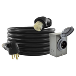 Duo-Rain Seal 50Amp Power Inlet Box And Temp Power Cord Combo Kit