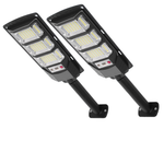 2-Pack 6500K Motion Sensor Solar Street Lights (144-Beads)