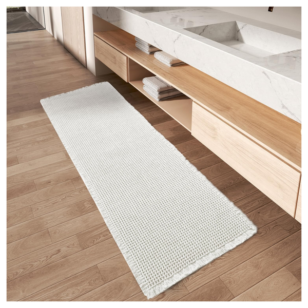 17" x 60" Waffle Super Absorbent Non Slip Runner Rug