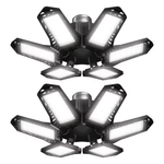 2-Pack Sentryse LED Garage Lights W/ 6 Adjustable Panels