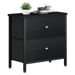 2 Drawer Dresser Black Nightstand
