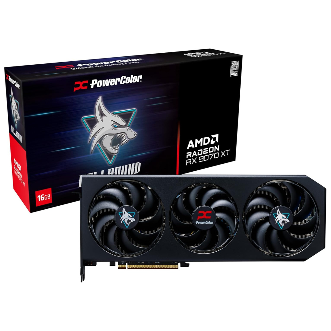 PowerColor Hellhound AMD Radeon RX 9070 XT 16GB GDDR6 Graphics Card