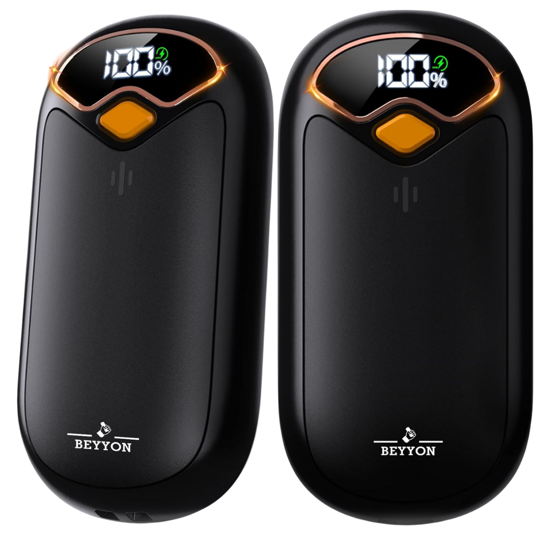 2-Pack BEYYON Rechargeable Electric Hand Warmers With LED Display