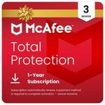 McAfee Total Protection 2024 3 Device Cybersecurity Software (Download)