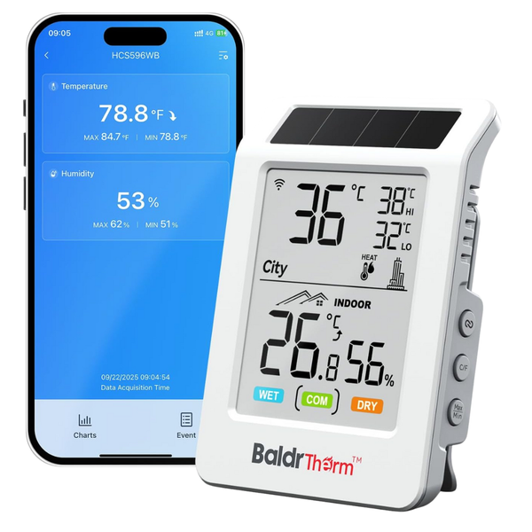 BaldrTherm WiFi Bluetooth Thermometer Hygrometer