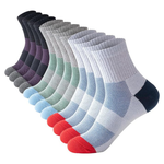 6-Pairs Men's Athletic Cotton Crew Socks (Various)