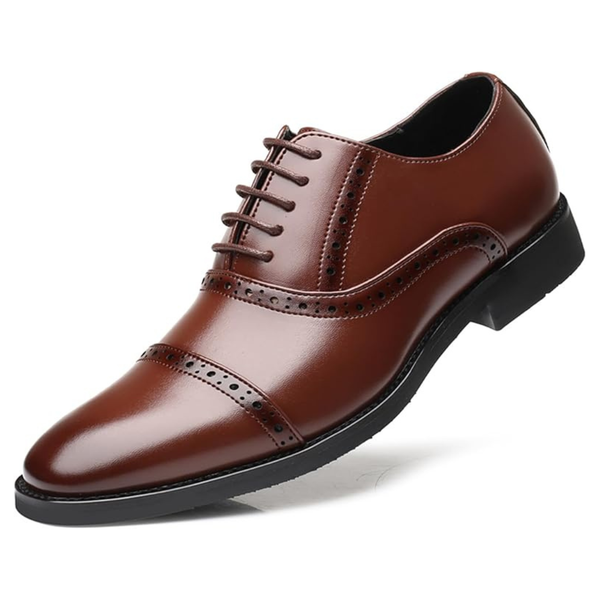 Men's Classic Lace-up Pointed-Toe Formal Tuxedo Shoes