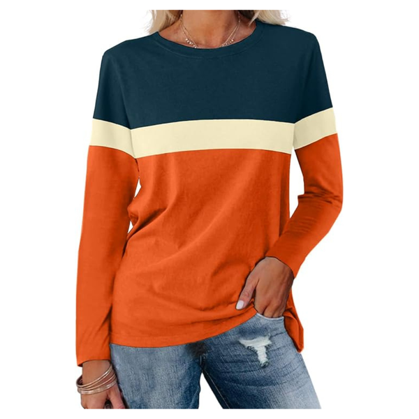 Women's Color Block Tunics Tops