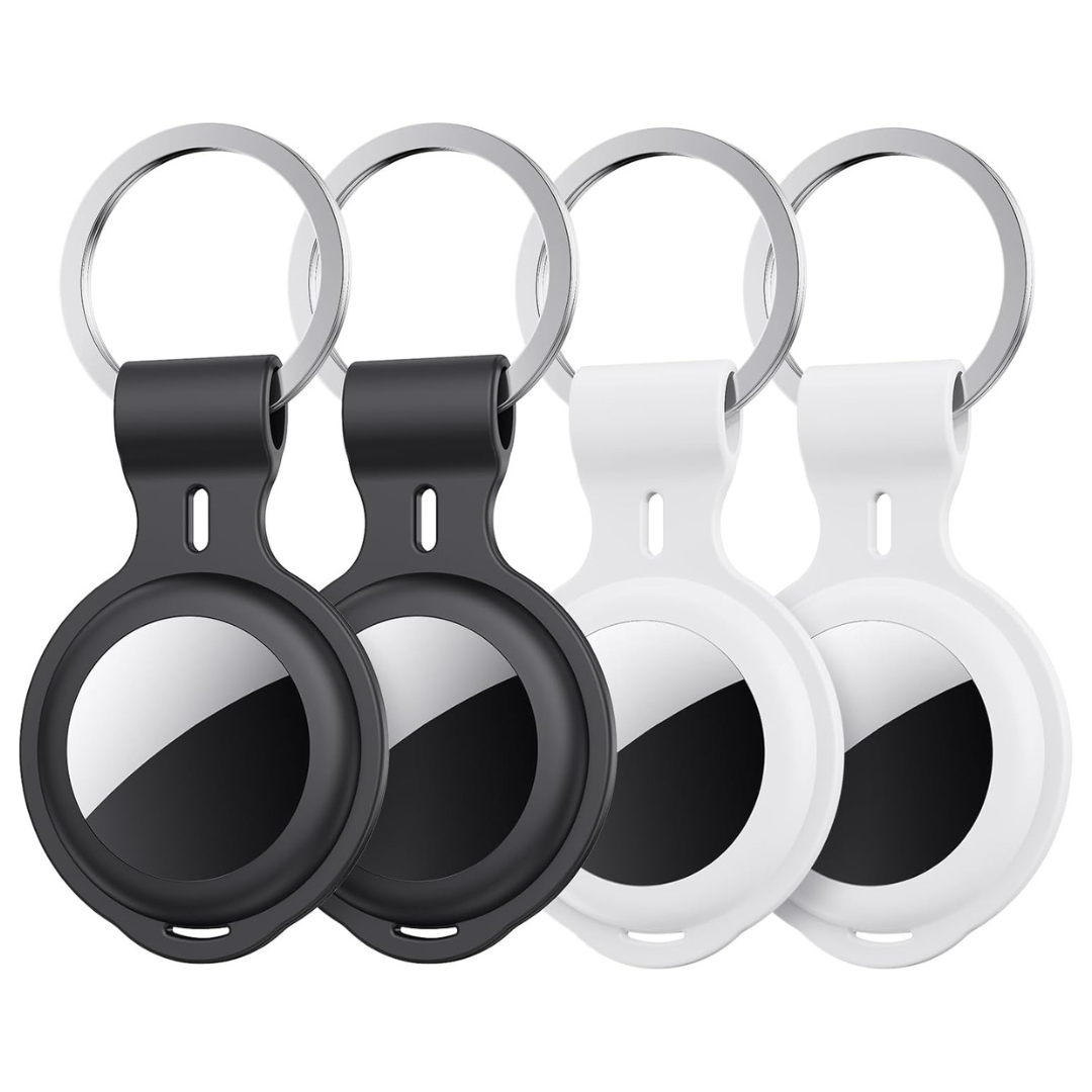 4-Pack AirTag Holder Silicone Keychain Case