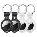 4-Pack AirTag Holder Silicone Keychain Case