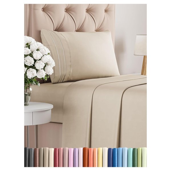 3-Piece CGK Unlimited Comfy Breathable Twin Sheet Set (Various)