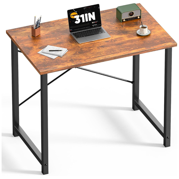 Dumos 32" Small Computer Desk with X-Shaped Reinforcement