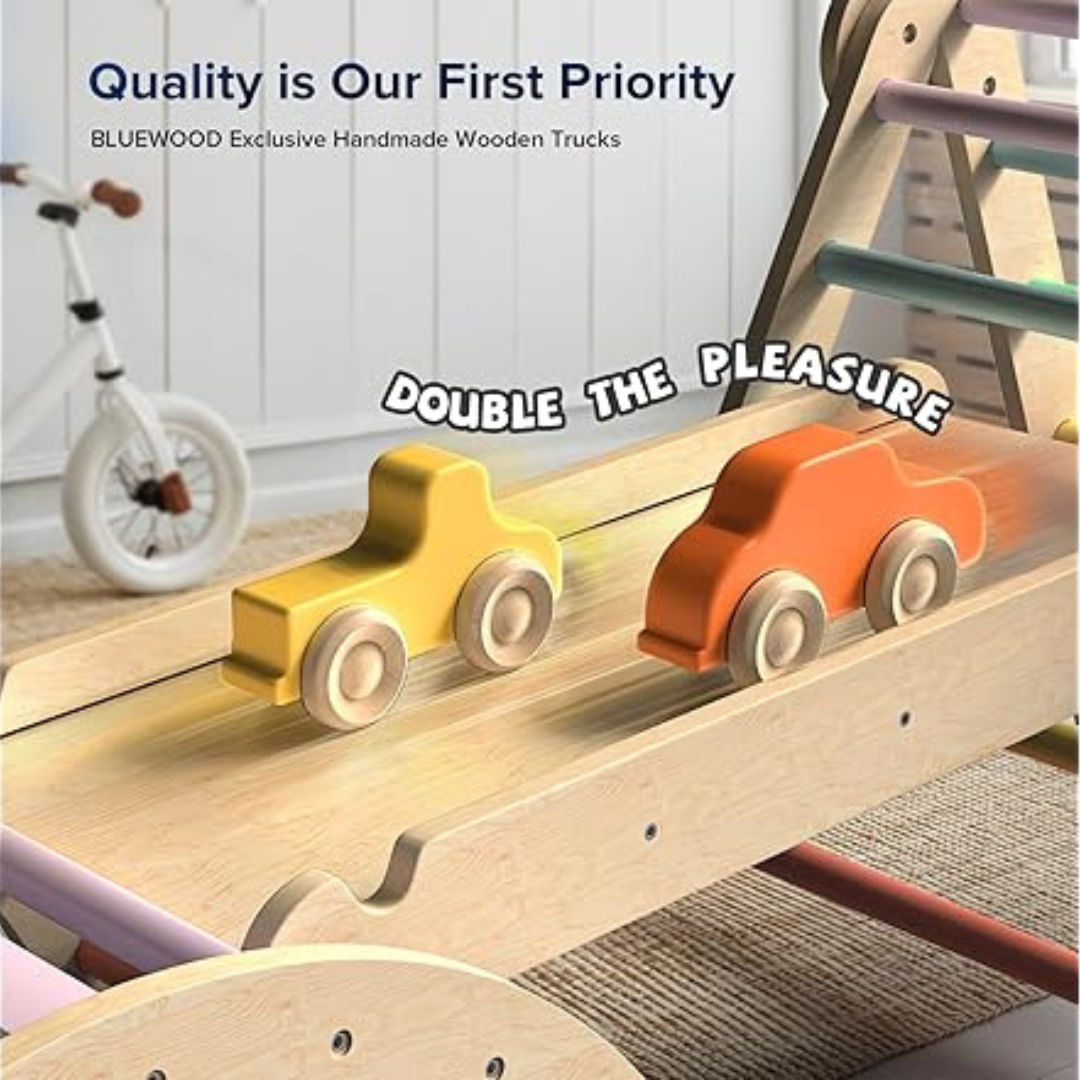 BlueWood 7 in 1 Foldable Pikler Triangle Toys Climbing Set