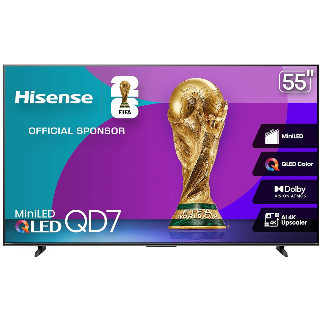 55" Hisense QD7 Series 4K Ultra HDR Smart Mini-LED QLED Fire TV