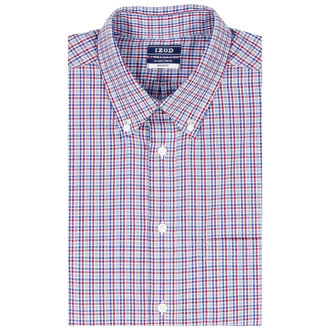 Izod Men's Performance Comfort Long Sleeve Plaid Shirt