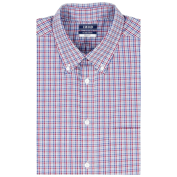 Izod Men's Performance Comfort Long Sleeve Plaid Shirt