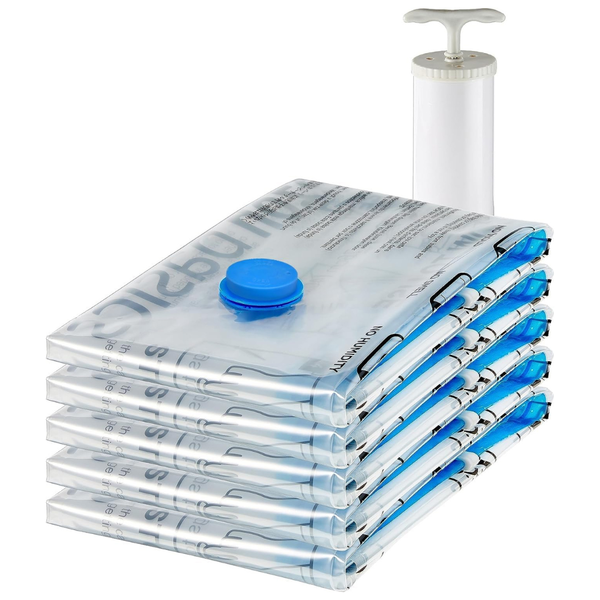 5-Pack Amazon Basics Large Vacuum Compression Space Saving Storage Bags