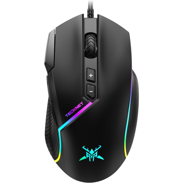 TECKNET RGB 12800 DPI 8-Button Wired Optical Gaming Mouse