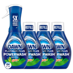 64oz Dawn Powerwash Gain Original Liquid Dish Soap 1 Starter Kit + 3 Refills