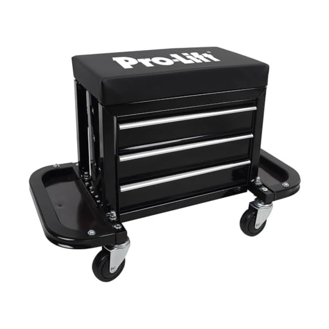 Pro-Lift Mechanic Roller Seat With Tool Box (400 Lbs Capacity)