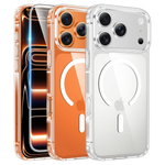 Military Grade Magnetic Clear Case For iPhone 17 Pro-Max