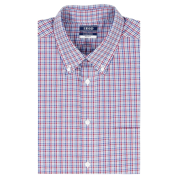 Izod Men's Performance Comfort Long Sleeve Plaid Shirt