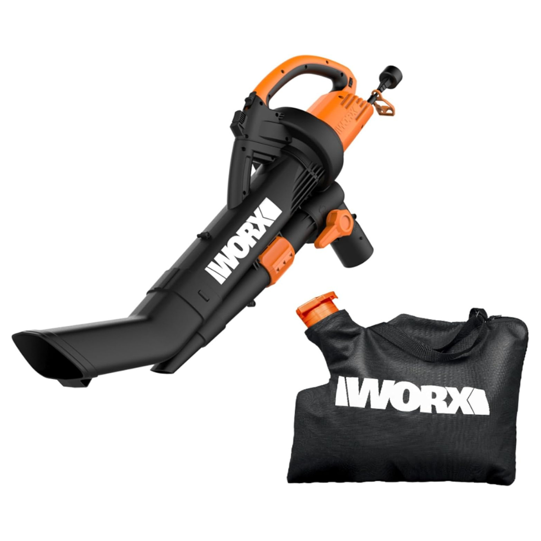 Worx 3-in-1 Trivac Electric Leaf Blower/Mulcher/Vacuum With Collection Bag