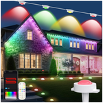 100ft 2-in-1 RGB+IC Smart Permanent Outdoor Lights
