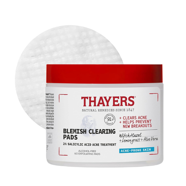 60-Count Thayers Salicylic Acid Blemish Clearing Acne Pads