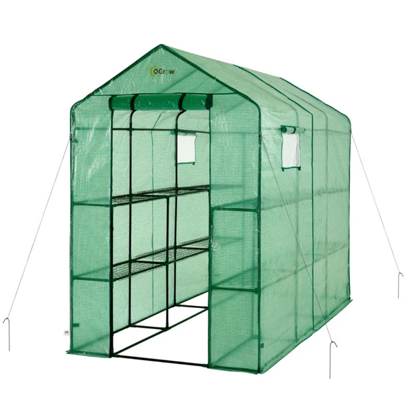 Ogrow Machrus Extra Large 2-Tier 12-Shelf Portable Greenhouse