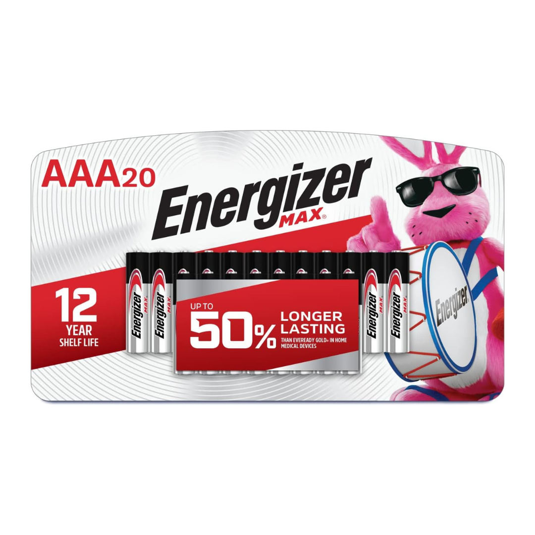 20-Count Energizer MAX AAA Alkaline Batteries