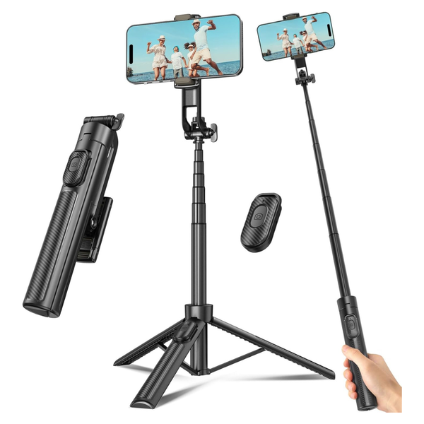 Selfie Stick Tripod with Remote Control and Phone Holder