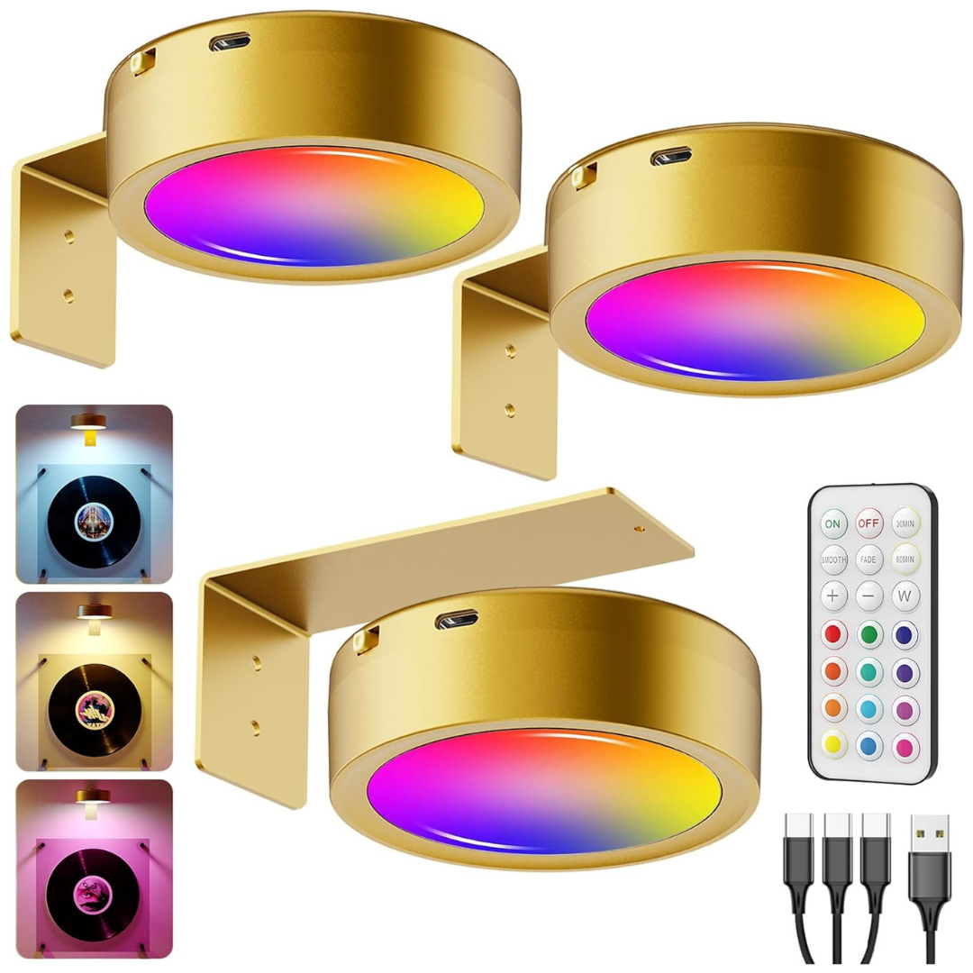 3-Pack 2600mAh USB Rechargeable RGB LED Frame Lights