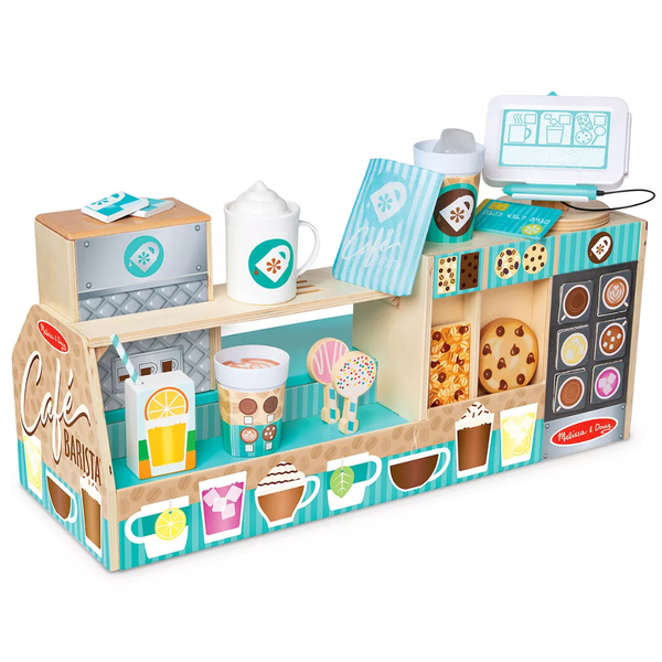 Melissa & Doug Wooden Cafe Barista Coffee Shop (35-Piece)