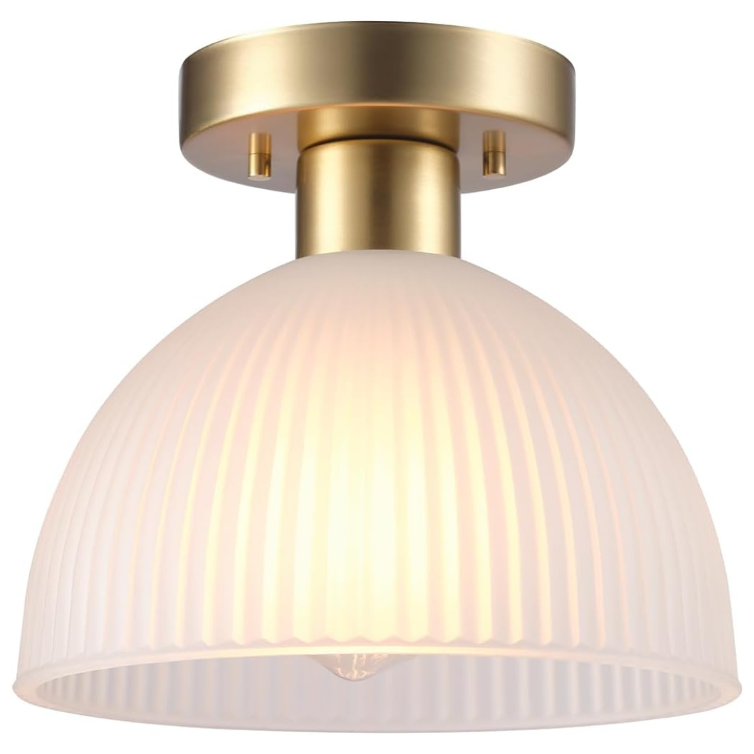 1-Light Semi-Flush Mount Ceiling Light