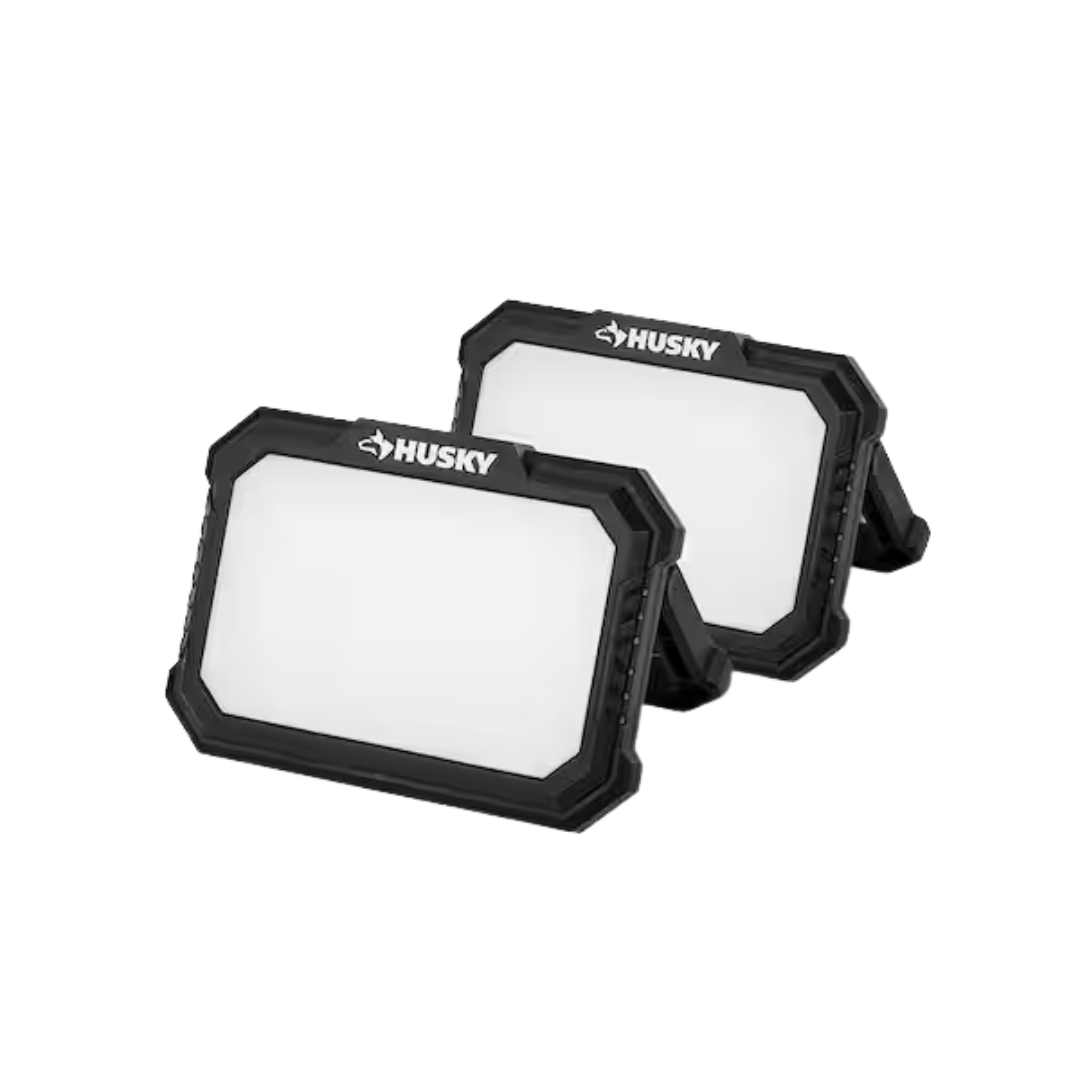 2-Pack Husky 1200 Lumens Rechargeable Magnetic Utility Light