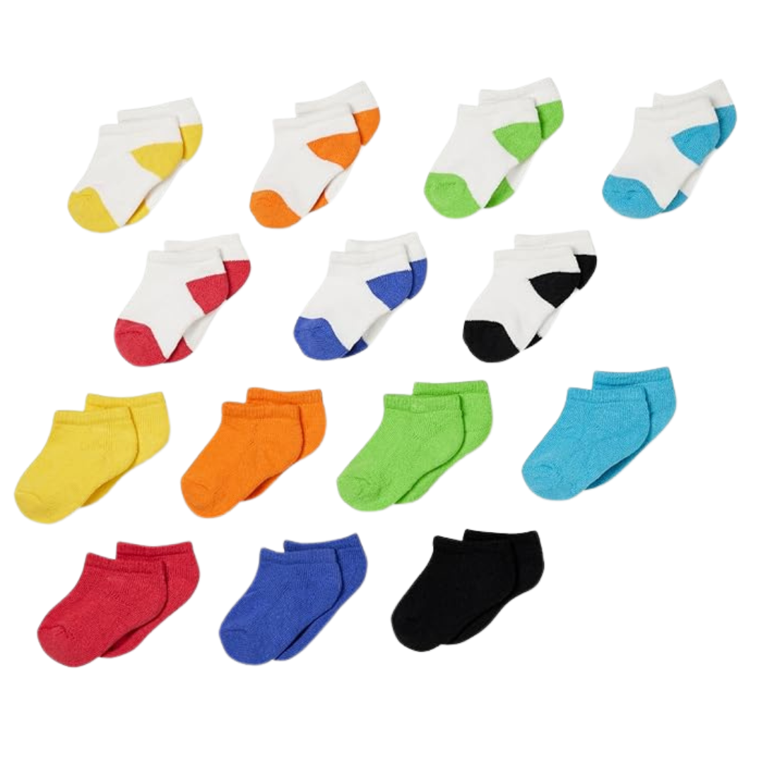 14-Pairs Amazon Essentials Unisex Cotton Cushioned Socks