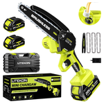 Mini 1000W High Power Motor 36 ft/S 6" 20V Cordless Power Chainsaw