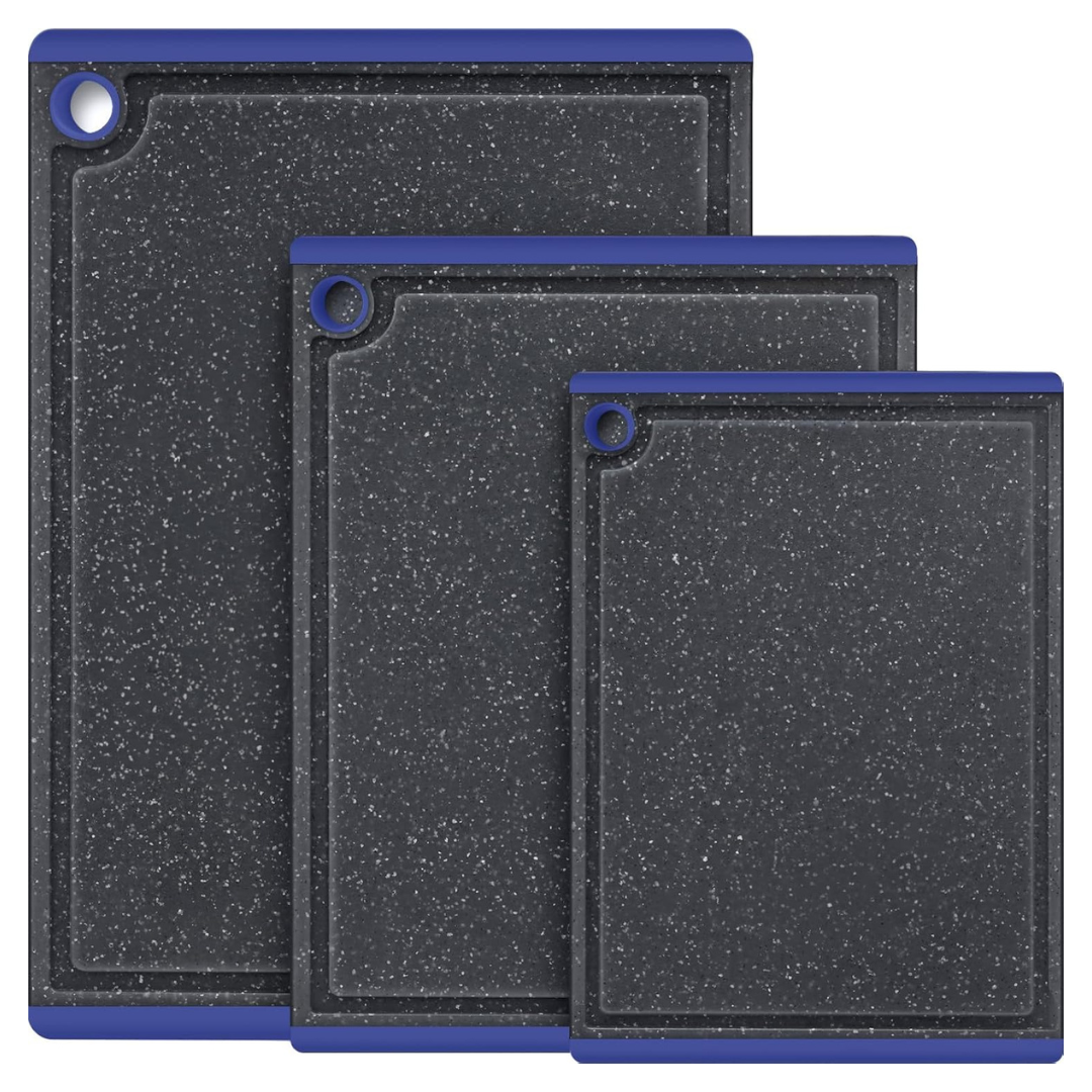 3-Piece Large Dishwasher Safe Plastic Cutting Board Set
