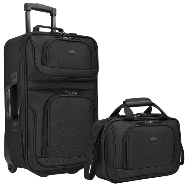2-Piece U.S. Traveler Expandable Carry-on Luggage Set