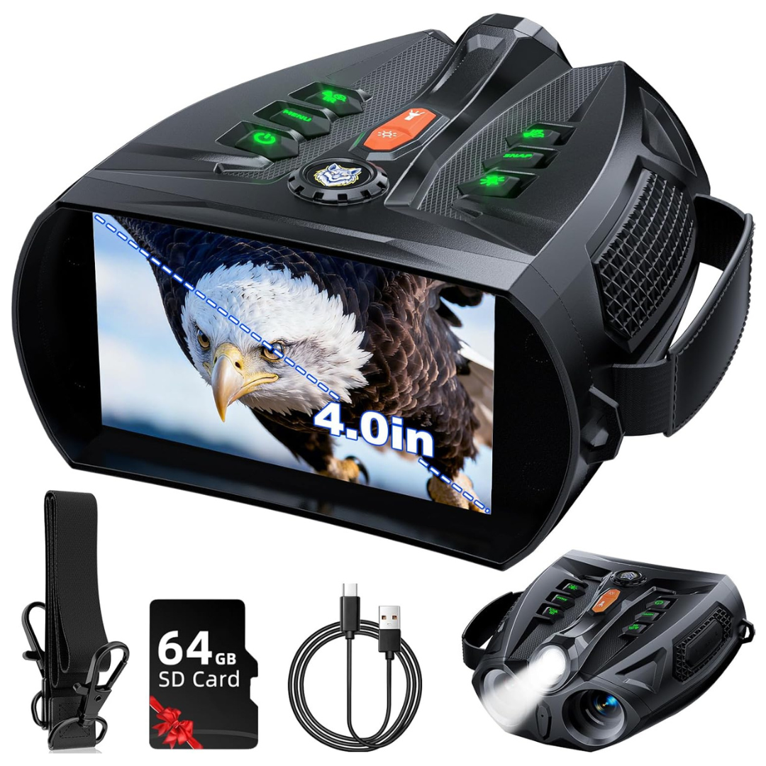 Gipsot 4.0" HD Screen 4K Night Vision Binoculars