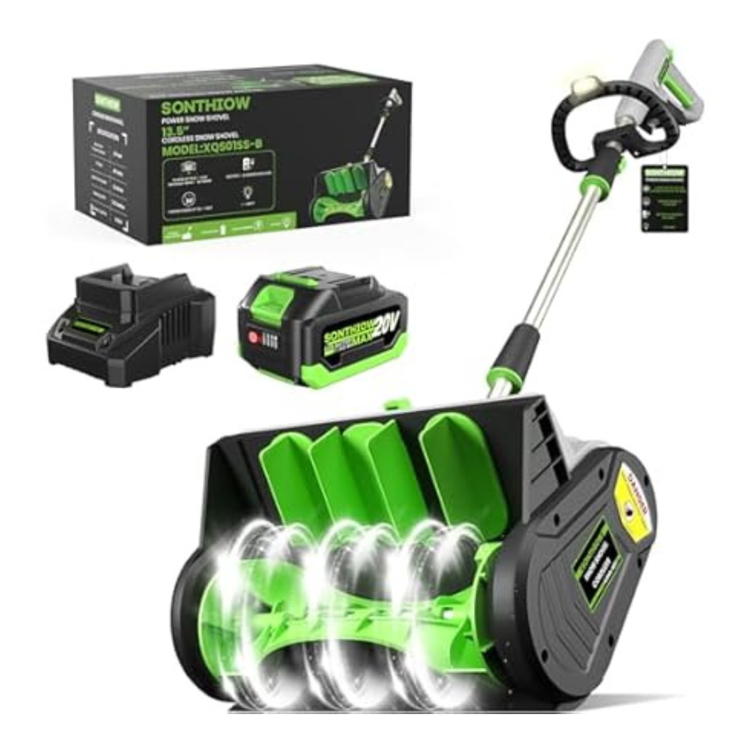 Brushless 13.5" Electric Snow Shovel Blower W/ Battery & Charger