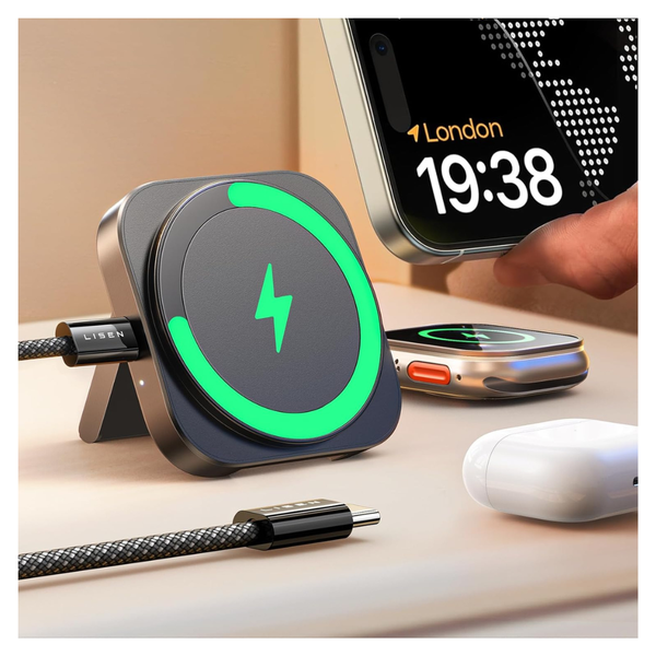 LISEN Magsafe Magnetic Charger Stand (Black)