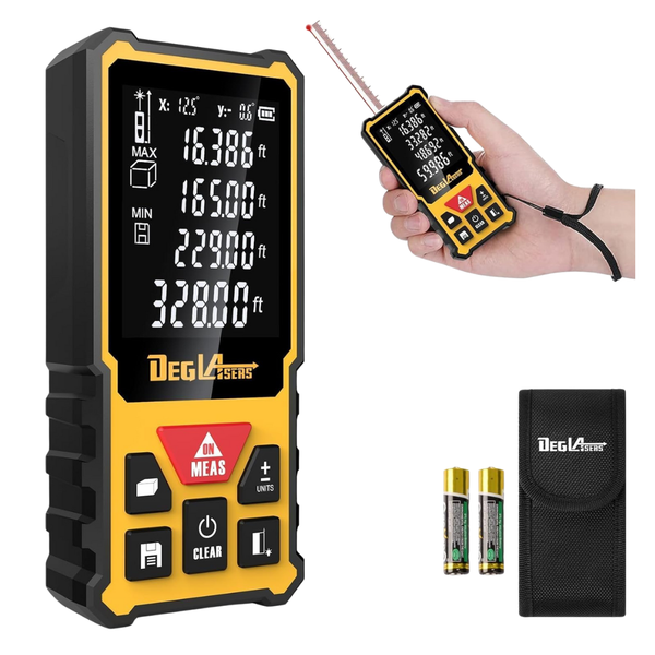 328FT Laser Measurement Tool With Dual Angle Display