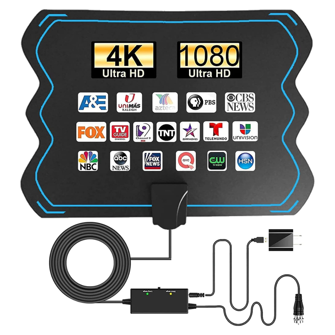 1900+ Miles Range Digital TV Antenna With 16ft Coax Cable