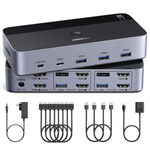 Ugreen HDMI KVM Switch 2 Monitors 2 Computers W/ 4 USB 3.0 Ports 4k 60Hz